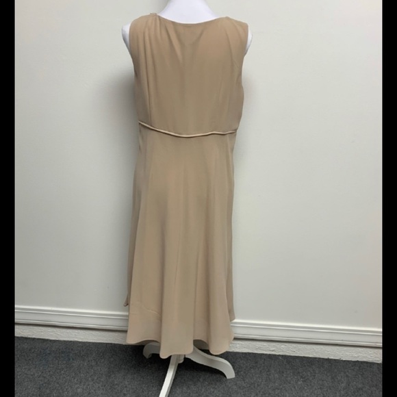 LE BOS | Size 10 | Champagne Embellished Sleeveless Dress & Sheer Jacket NWT - Picture 6 of 15